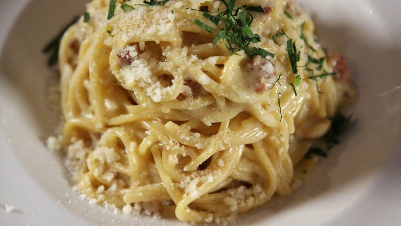 Spaghetti Carbonara at Osteria Vivo